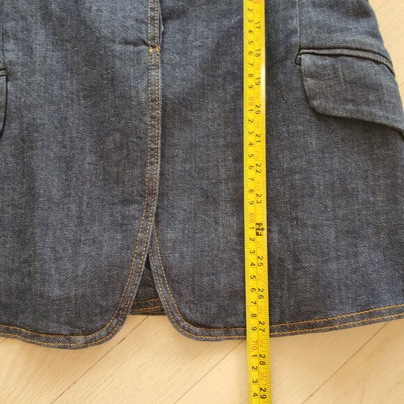 SIMKHAI ! Jasper Cinched-Waist Denim Blazer Jacket in Imperial ( US/2) - Picture 10 of 12